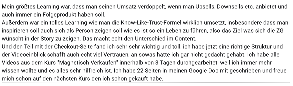 Kundenstimme