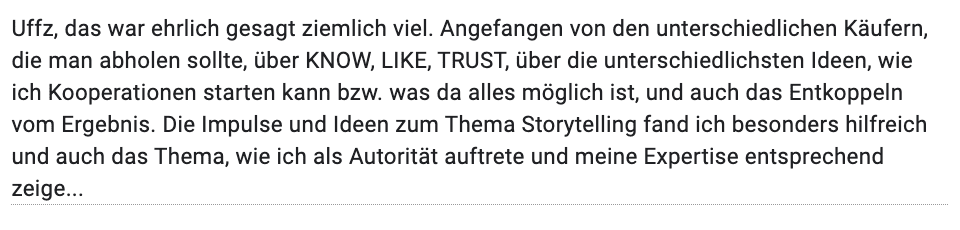 Kundenstimme